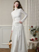 High-Waisted Slim Hand-Drawn Floral Skirt - CHINASQUAD