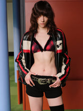 Red Plaid Bikini Bras - CHINASQUAD