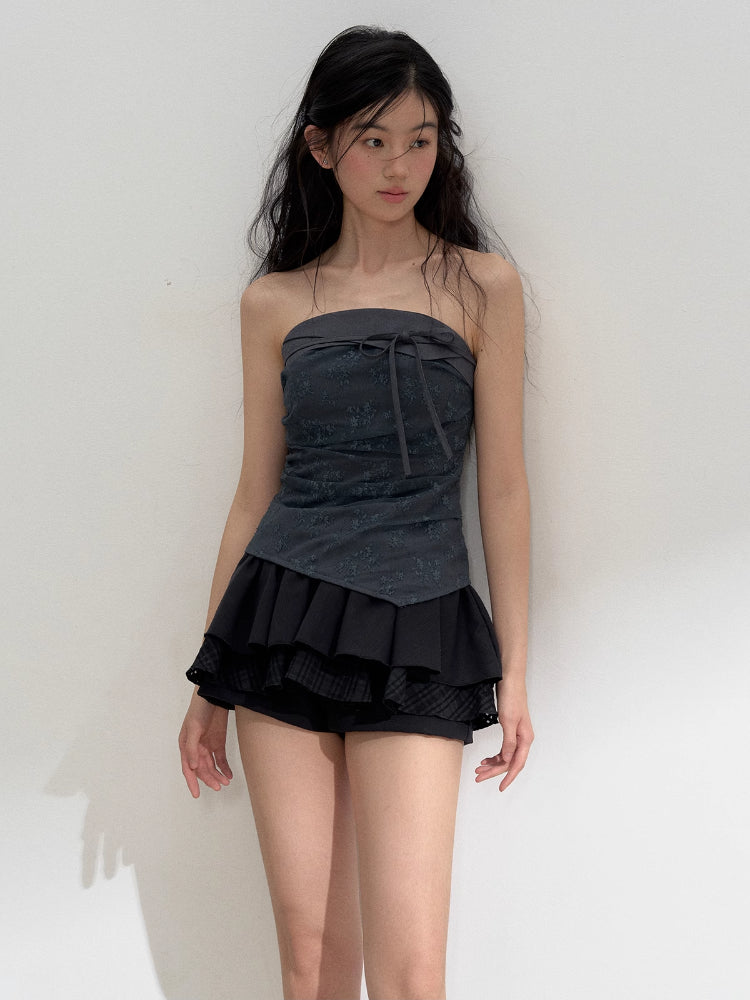 Black and White 3D A-Line Skirt - CHINASQUAD