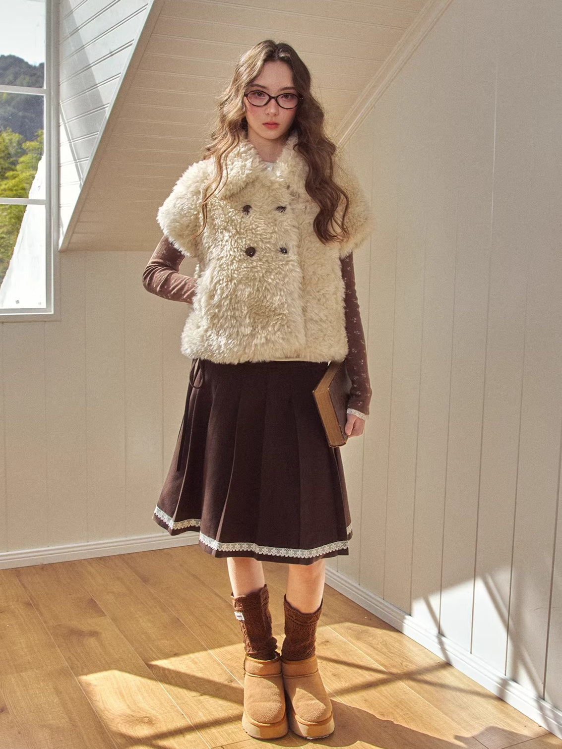 Vintage Short-Sleeve Vest Jacket