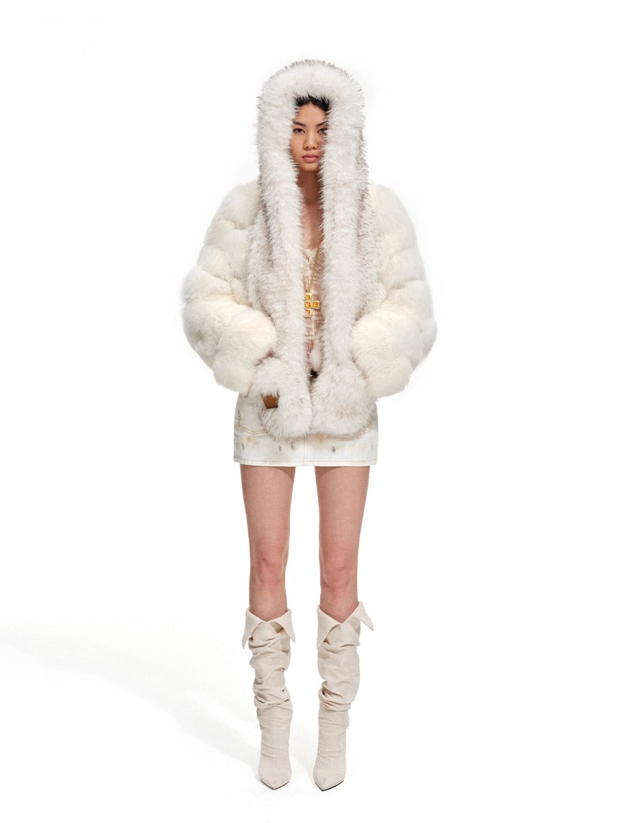 Polar Shearling Fox Fur Jacket