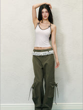 Bowknot Color-block Inner Top - CHINASQUAD