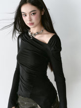 Asymmetrical Off-shoulder Slim Fit Blouse - CHINASQUAD