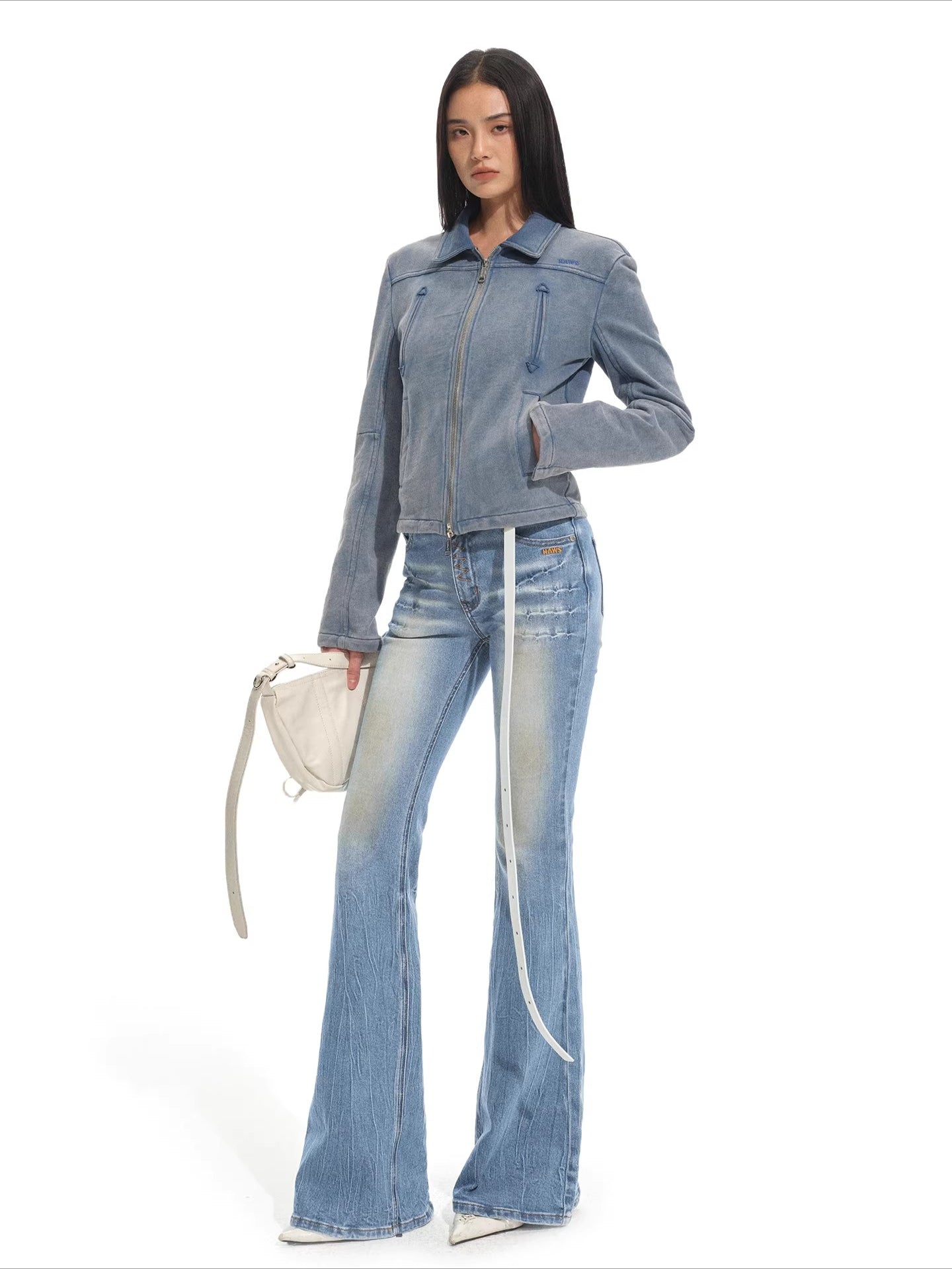 Sculpted Flare Denim Pants