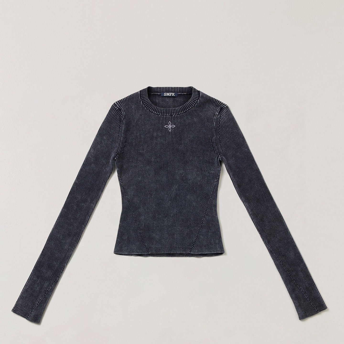 Wild Retro Long-Sleeve Knit Crewneck