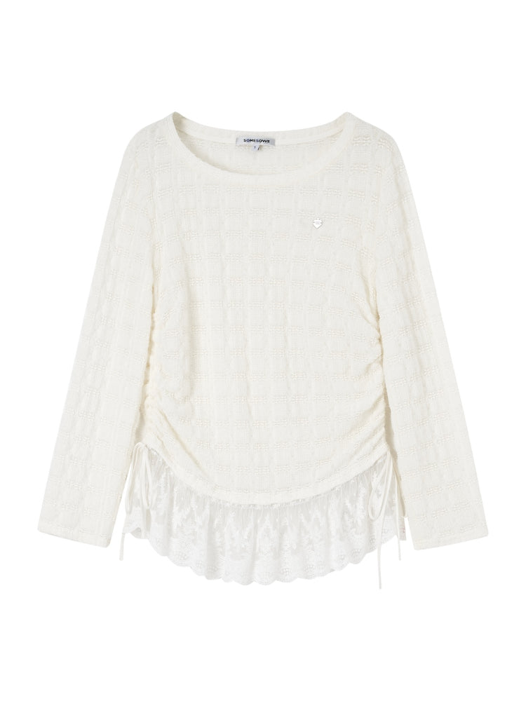 Long Sleeve Lace Patchwork Cover-up - CHINASQUAD