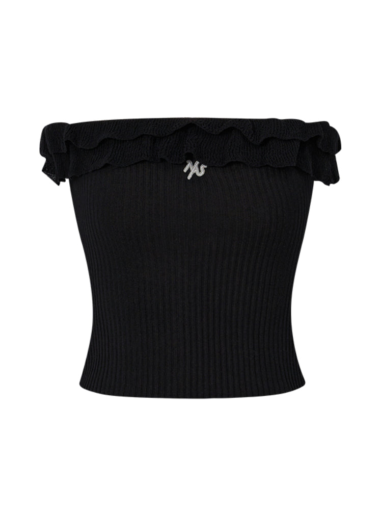 Ruffled Knit Modern Tank Top - CHINASQUAD