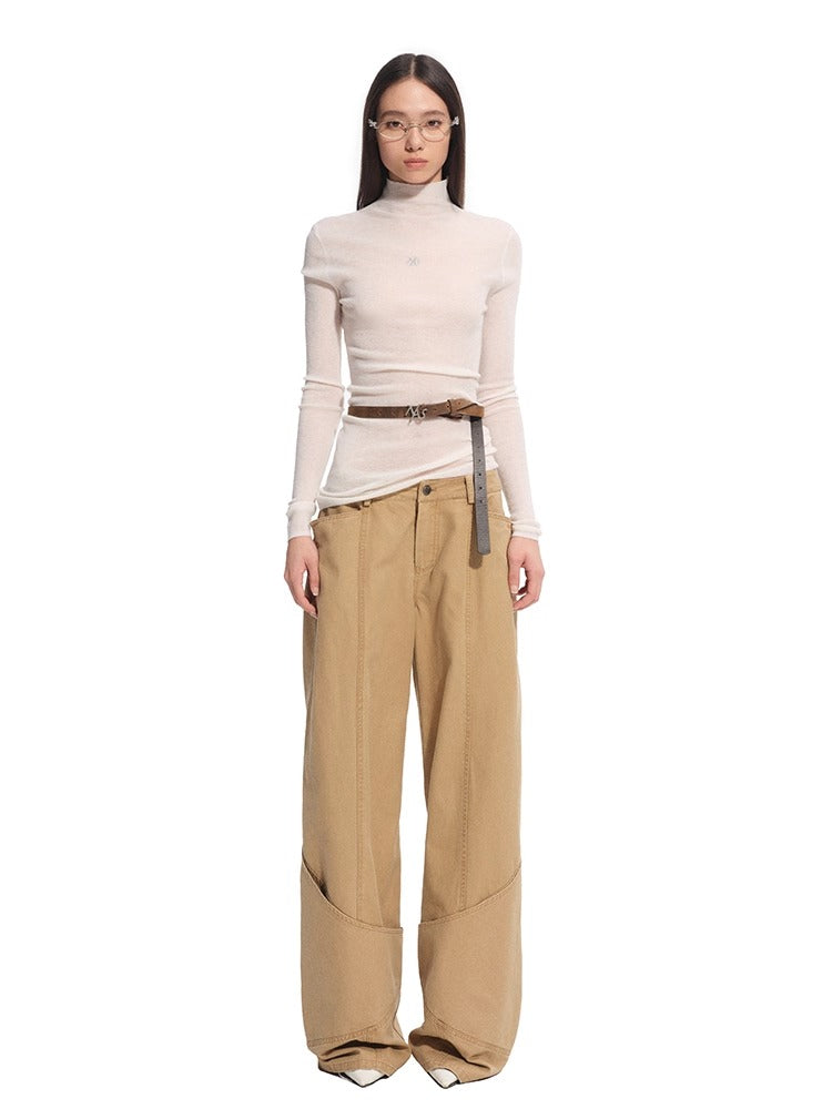 "Djembe Series" Meghan High-Neck Long-Sleeve Knit Sweater - CHINASQUAD