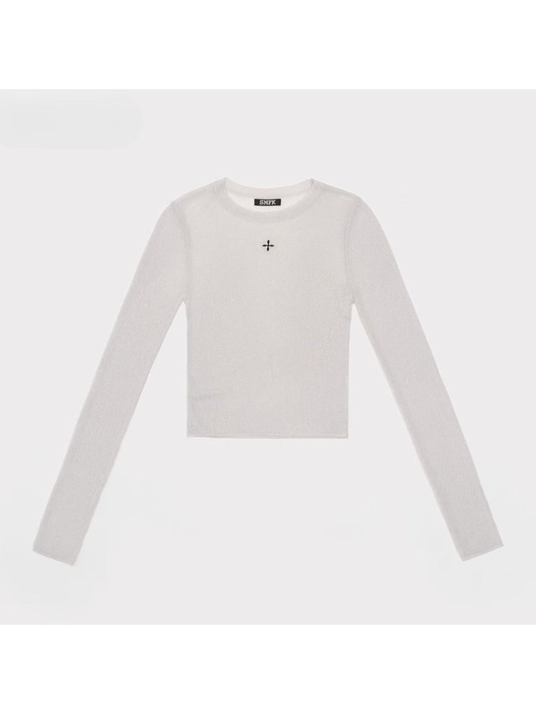 Waist-Cinching Slim Fit Thin Long - Sleeve Tunic