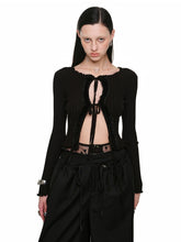 Tie-up and Fur Panel Knitted Cardigan - CHINASQUAD