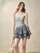 Embroidered Wool Hollow Cardigan & Tank Top Set - CHINASQUAD