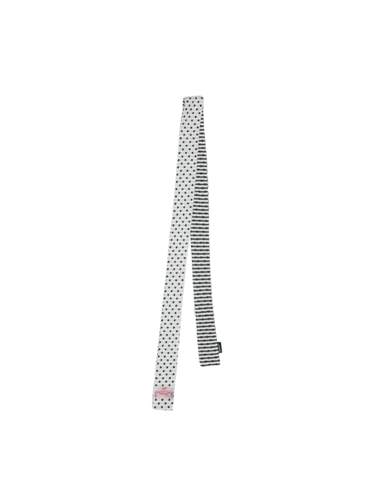 Polka Dot Stripe Double-sided Scarf - CHINASQUAD