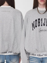 Vintage Letter Print Oversized Sweatshirt - CHINASQUAD