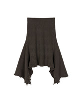 Frayed Asymmetrical Midi Skirt - CHINASQUAD