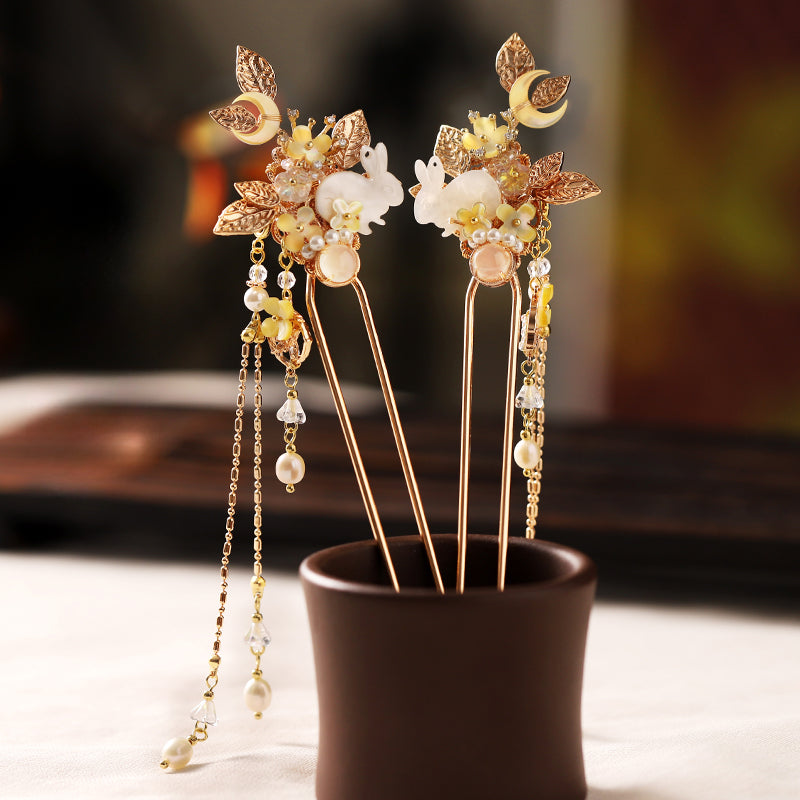 Handmade Osmanthus Dew Hanfu Hairpin - CHINASQUAD