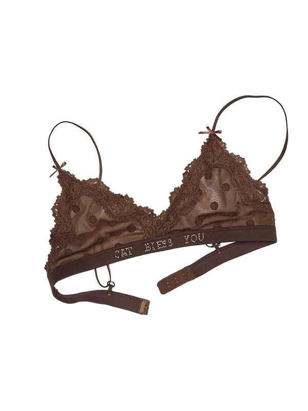 French Lace Triangle Bralette - CHINASQUAD