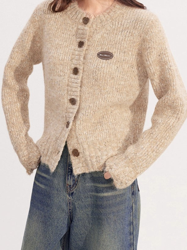 Chunky-Knit Wool-Blend Winter Cardigan