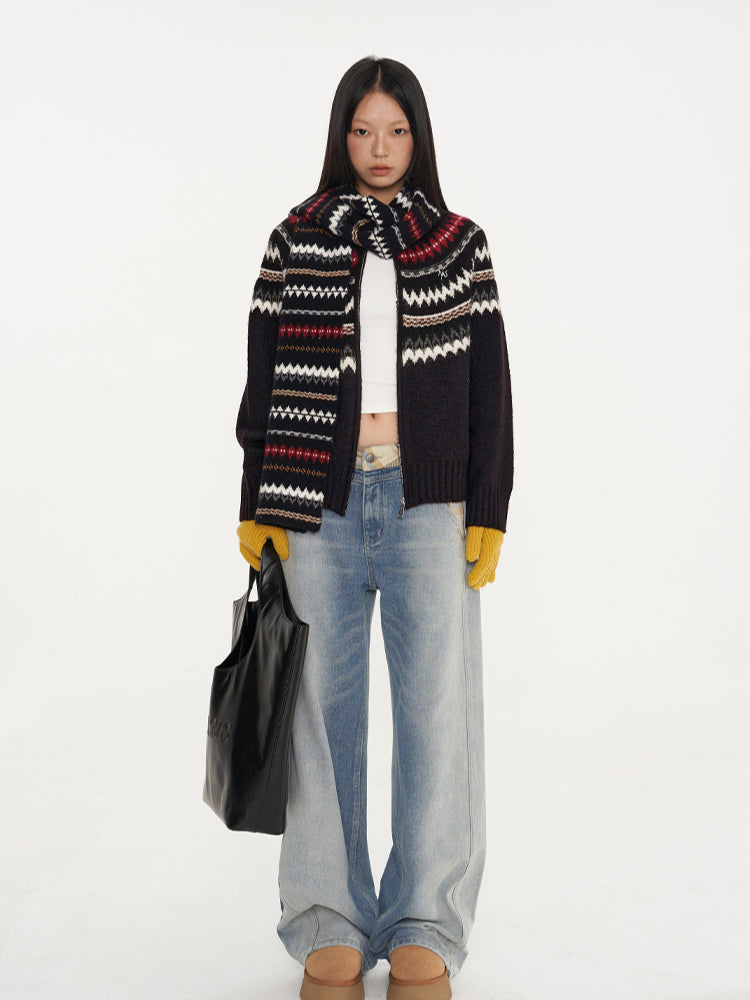 Fair Isle Wool Cardigan - CHINASQUAD