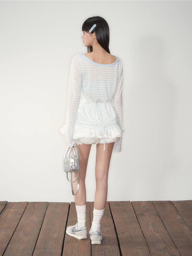 Bow Satin Bubble Mini Skirt - CHINASQUAD