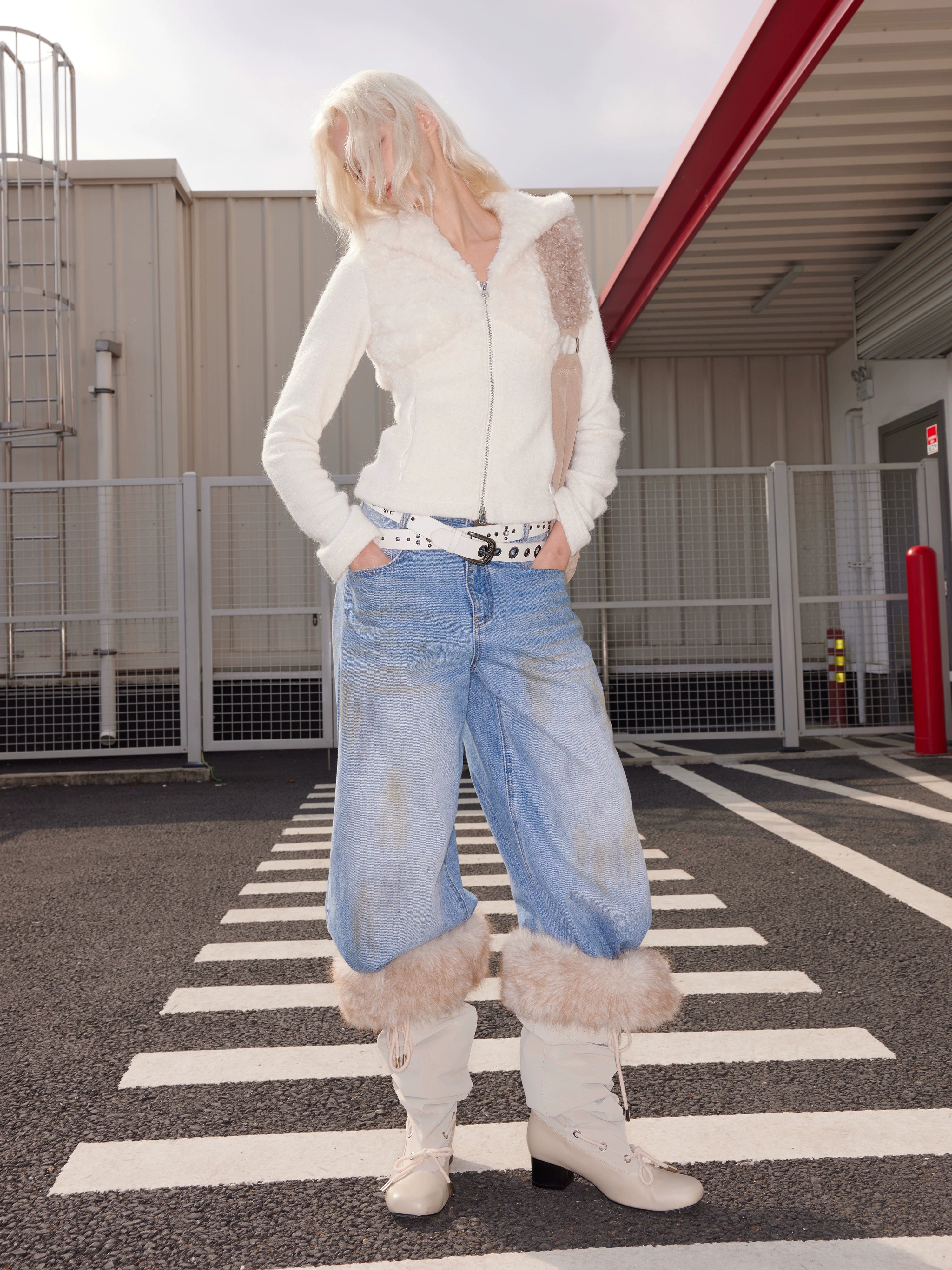 Wool Blend Hooded Knit Cardigan - CHINASQUAD