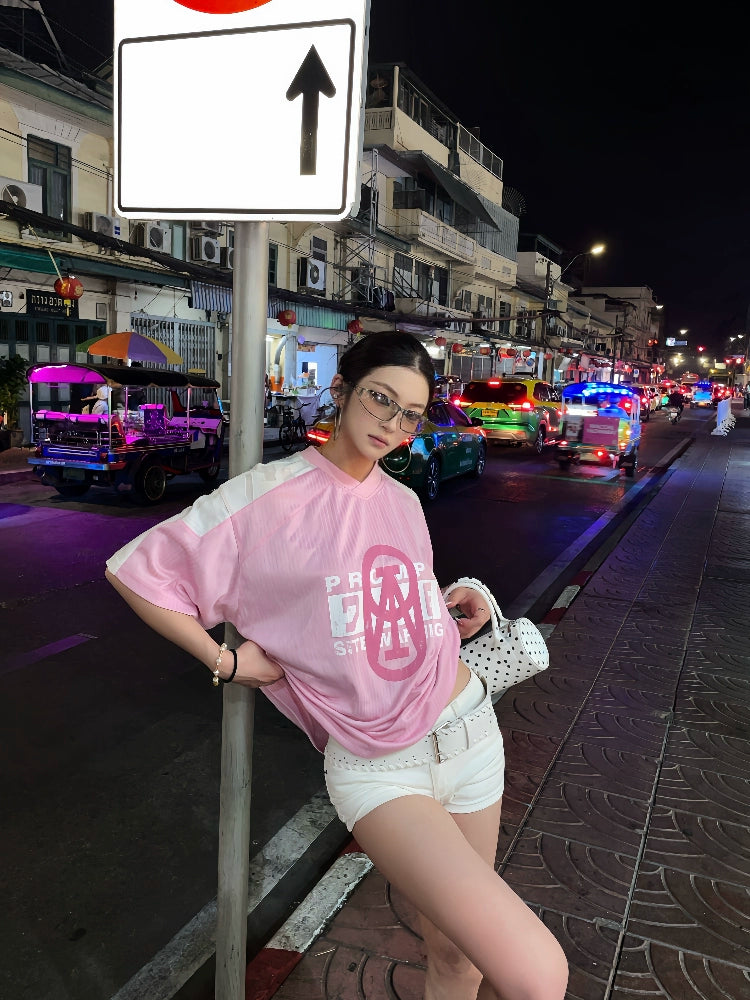 EXITMODE Textured Layered Sports Jersey Tee