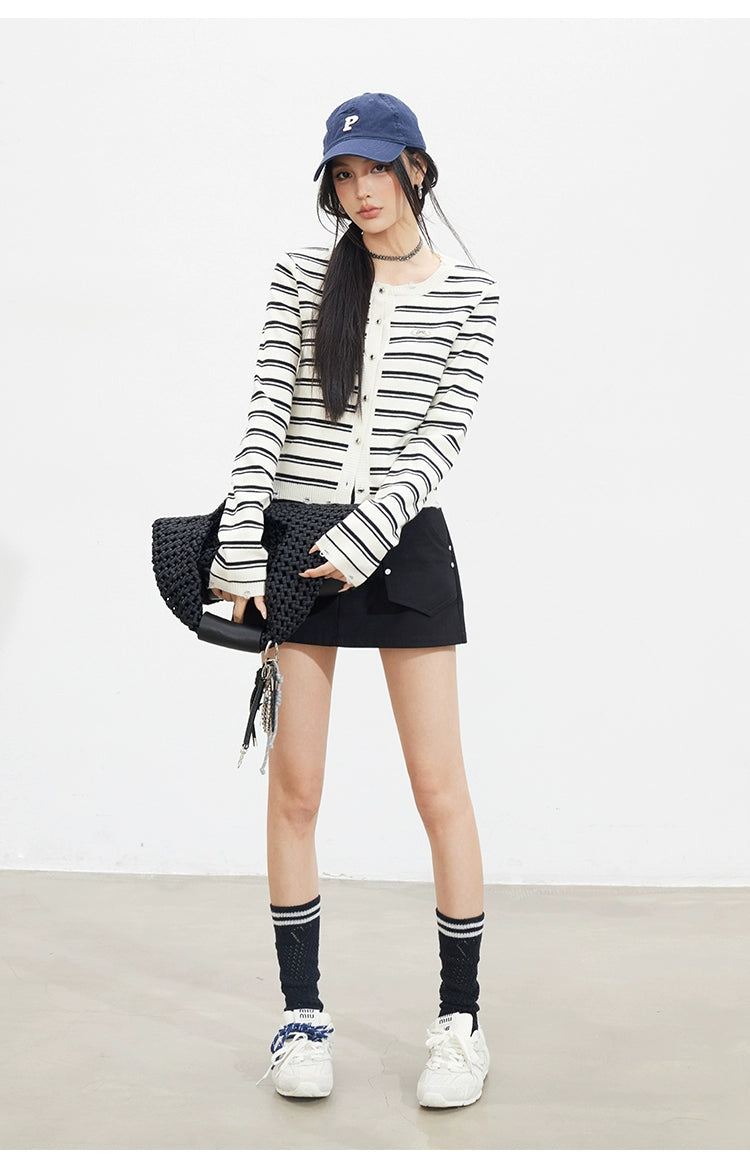 Striped Knit Cardigan