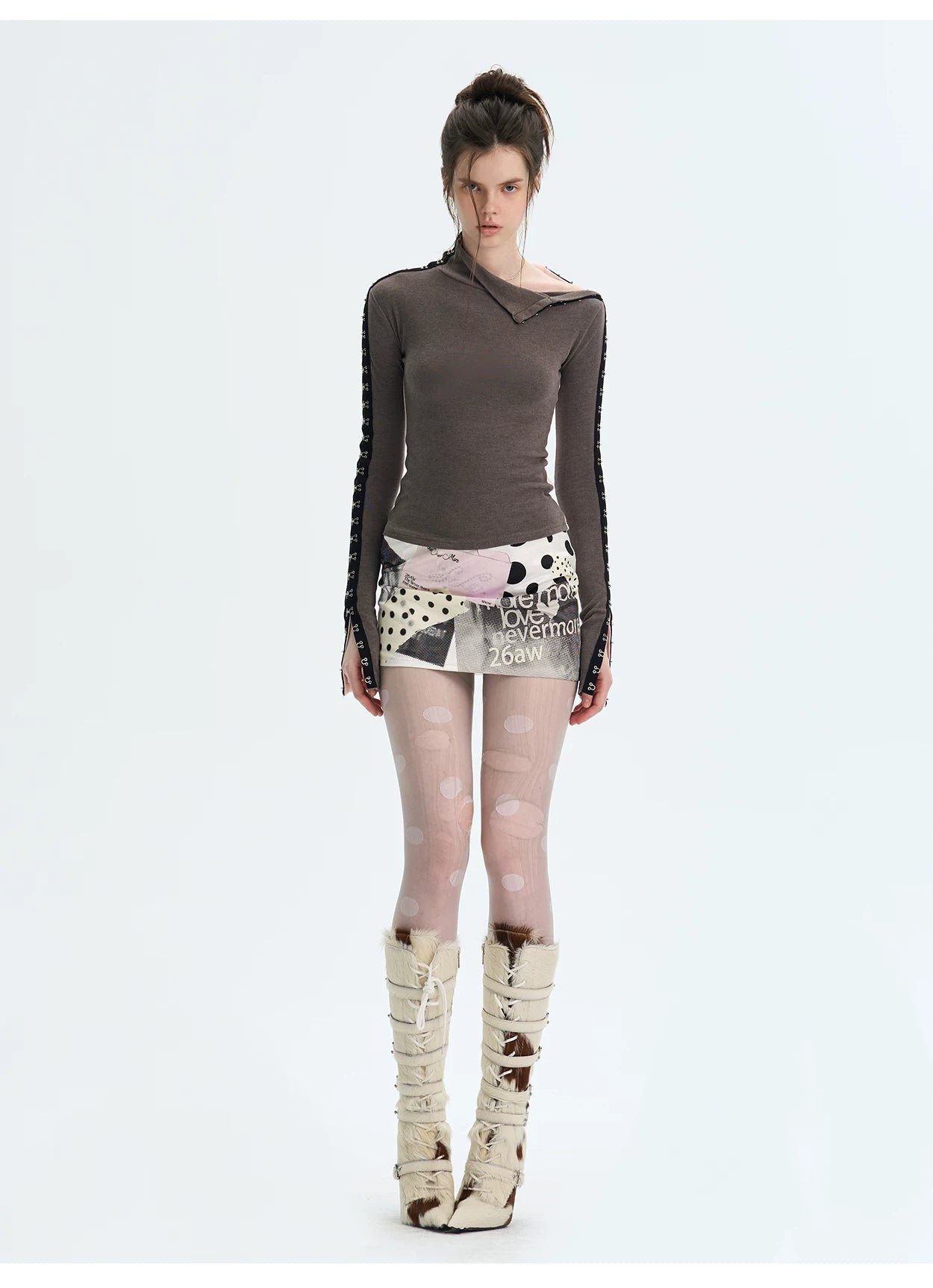 Brushed Mock-Neck Reversible Base Layer Turtleneck