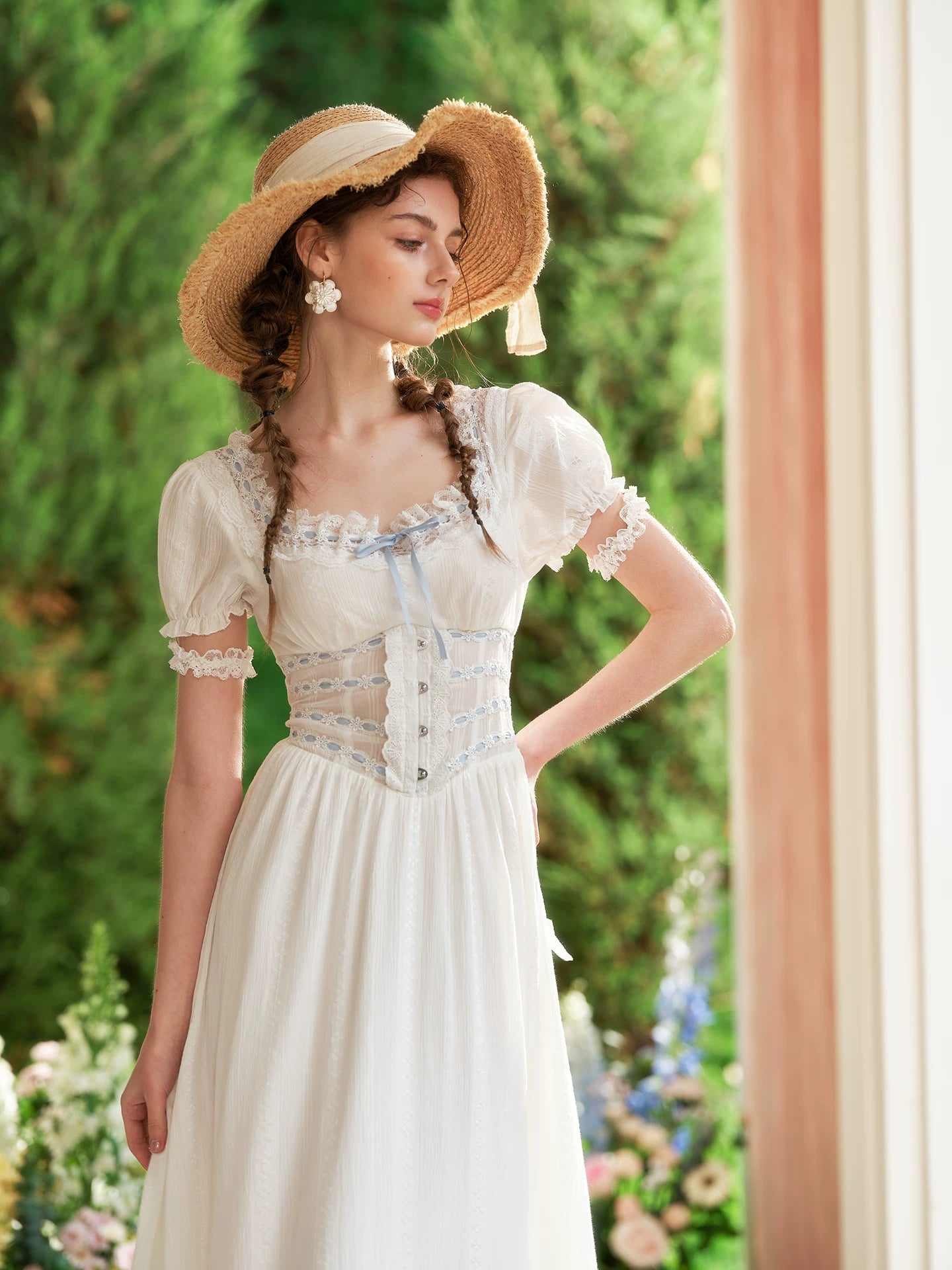 Beloved White Pages Corset Maxi Dress
