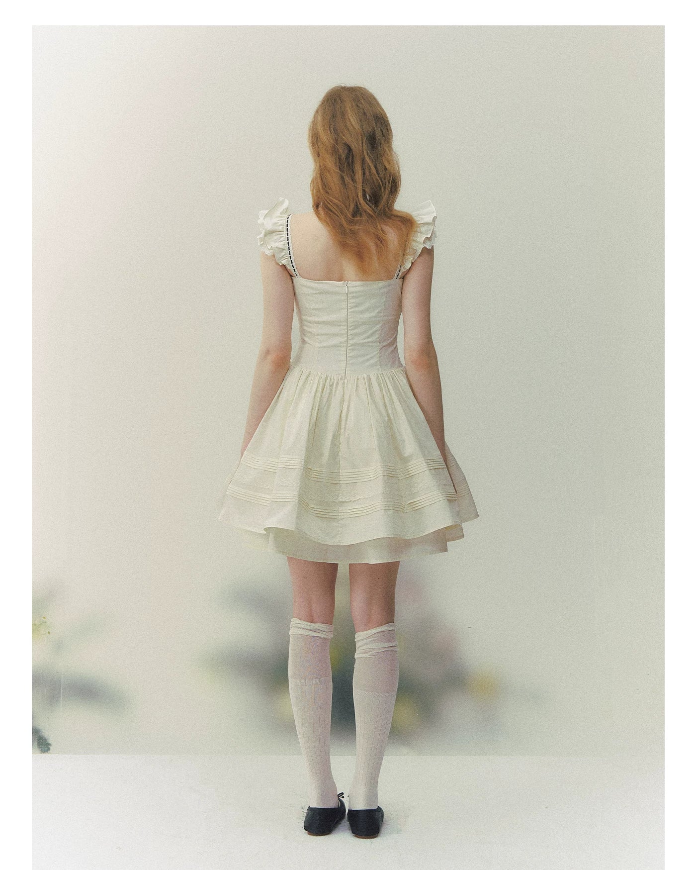 Seine Girl Ruffle Sleeve Dress