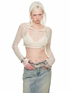 Hollow Sequin Crop Hoodie - CHINASQUAD