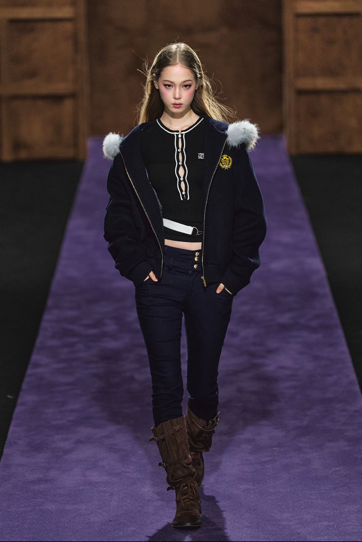 Dual-Waistband High-Rise Stretch Skinny Jeans