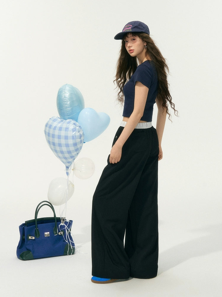 Tie-waist Drapey Airy Pants - CHINASQUAD