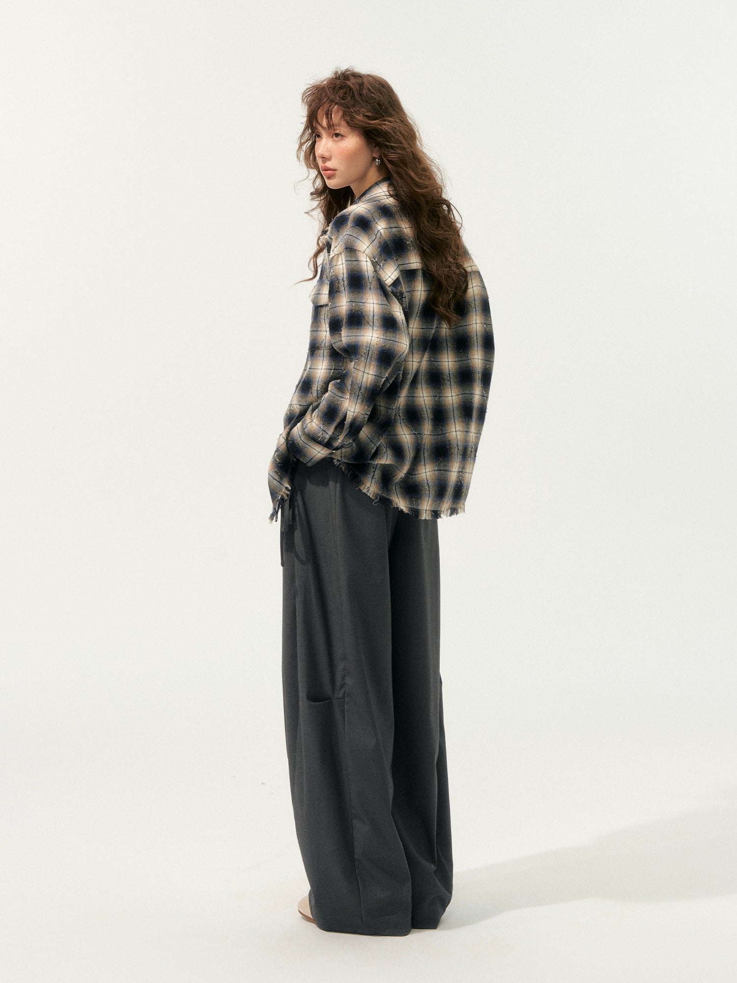 Retro Tassel Checkered Shirt - CHINASQUAD