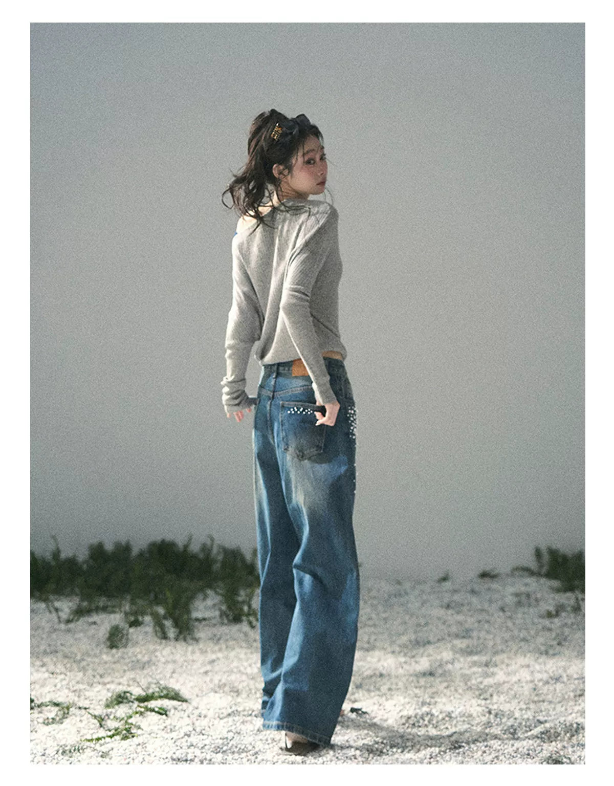 Ash Memories Off-Shoulder Knit Top