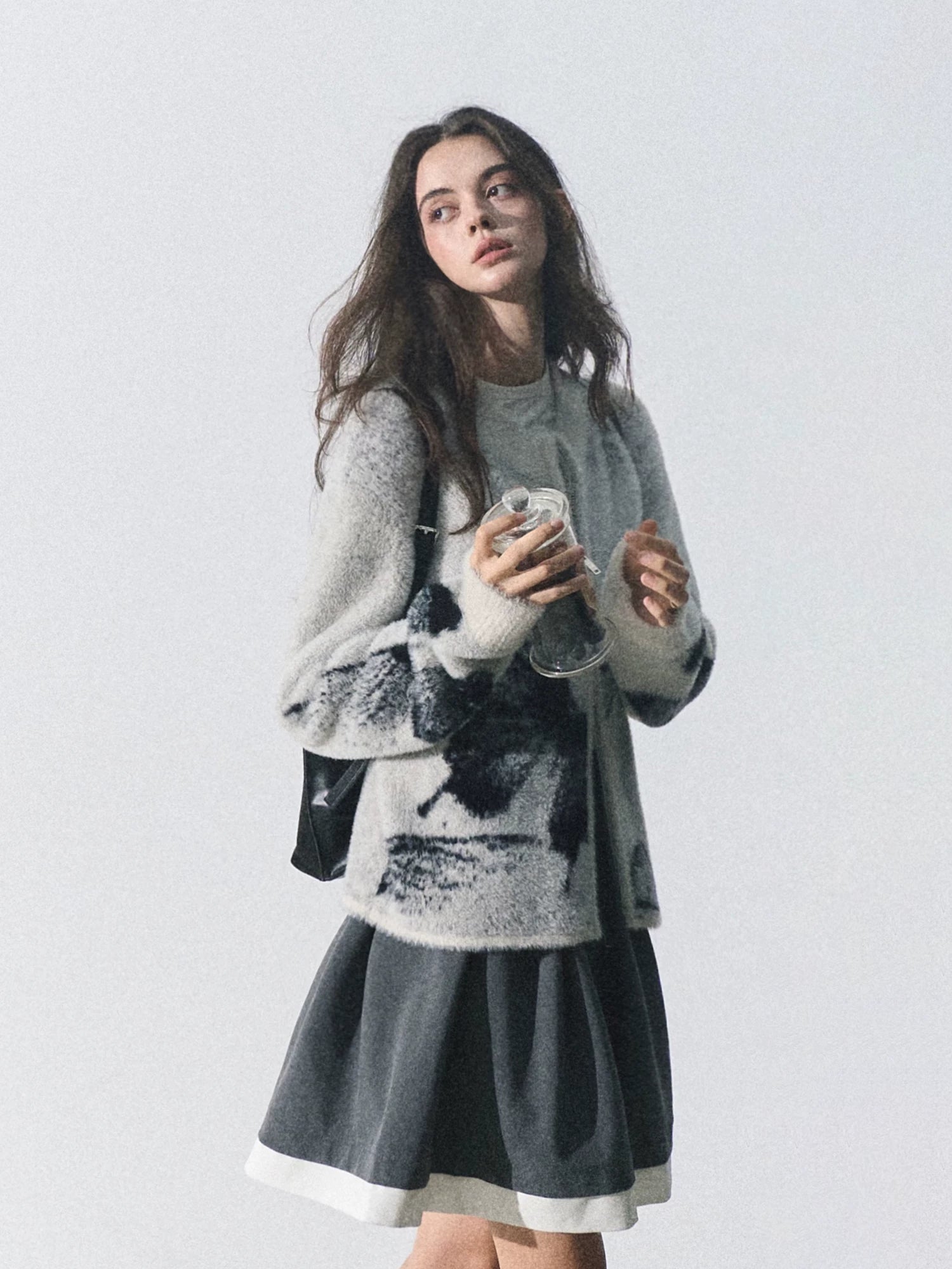 Double-Zip Jacquard Knit Cardigan