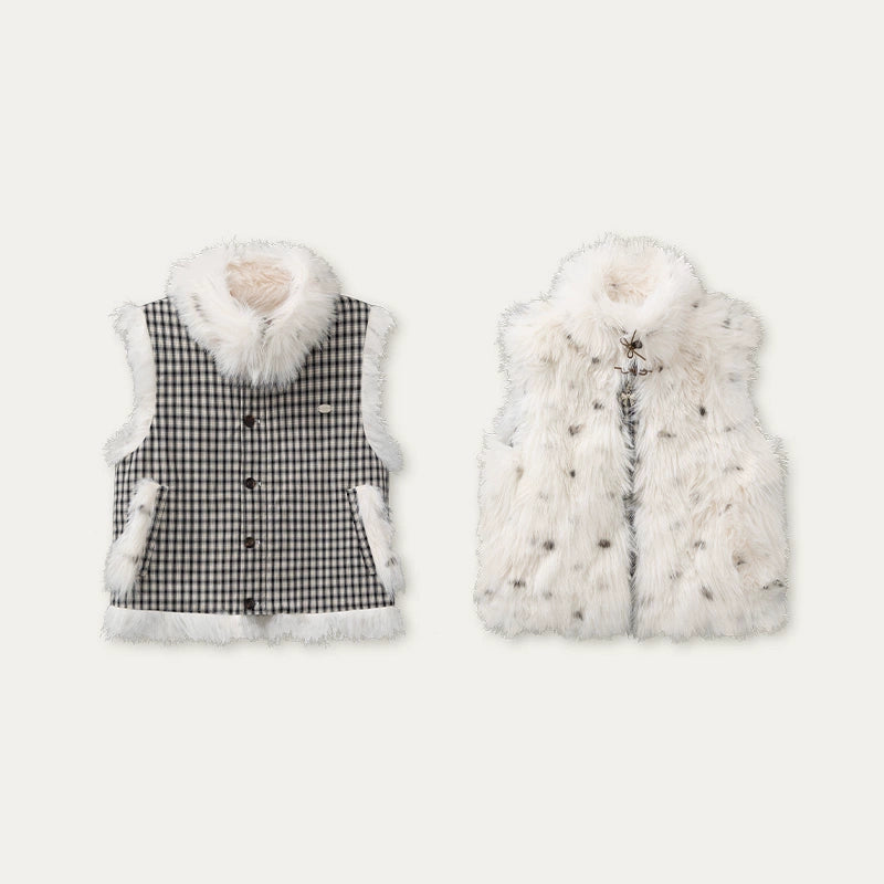 Reversible Fashion Faux Fur Jacket