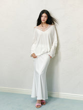 Lace Spliced V-neck Fake Two-Piece T-shirt - CHINASQUAD