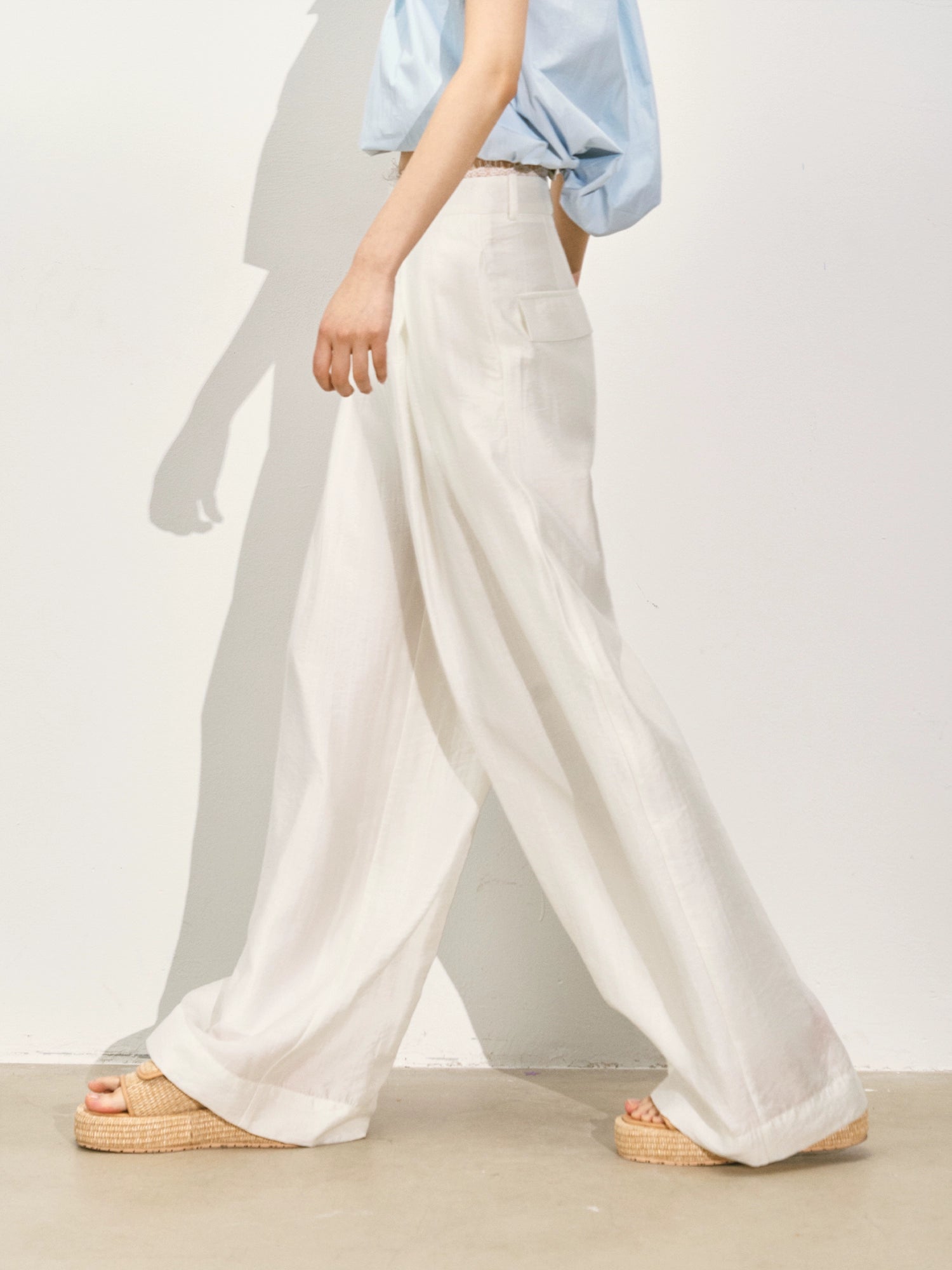 Suit Pleated Wide-Leg Pants - CHINASQUAD