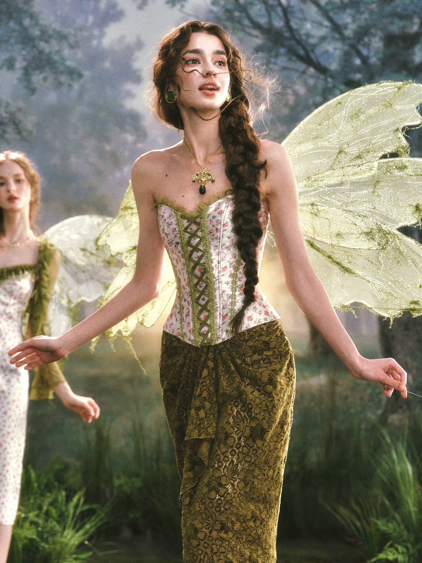 Enchanted Woodland Corset & Lace Skirt Set