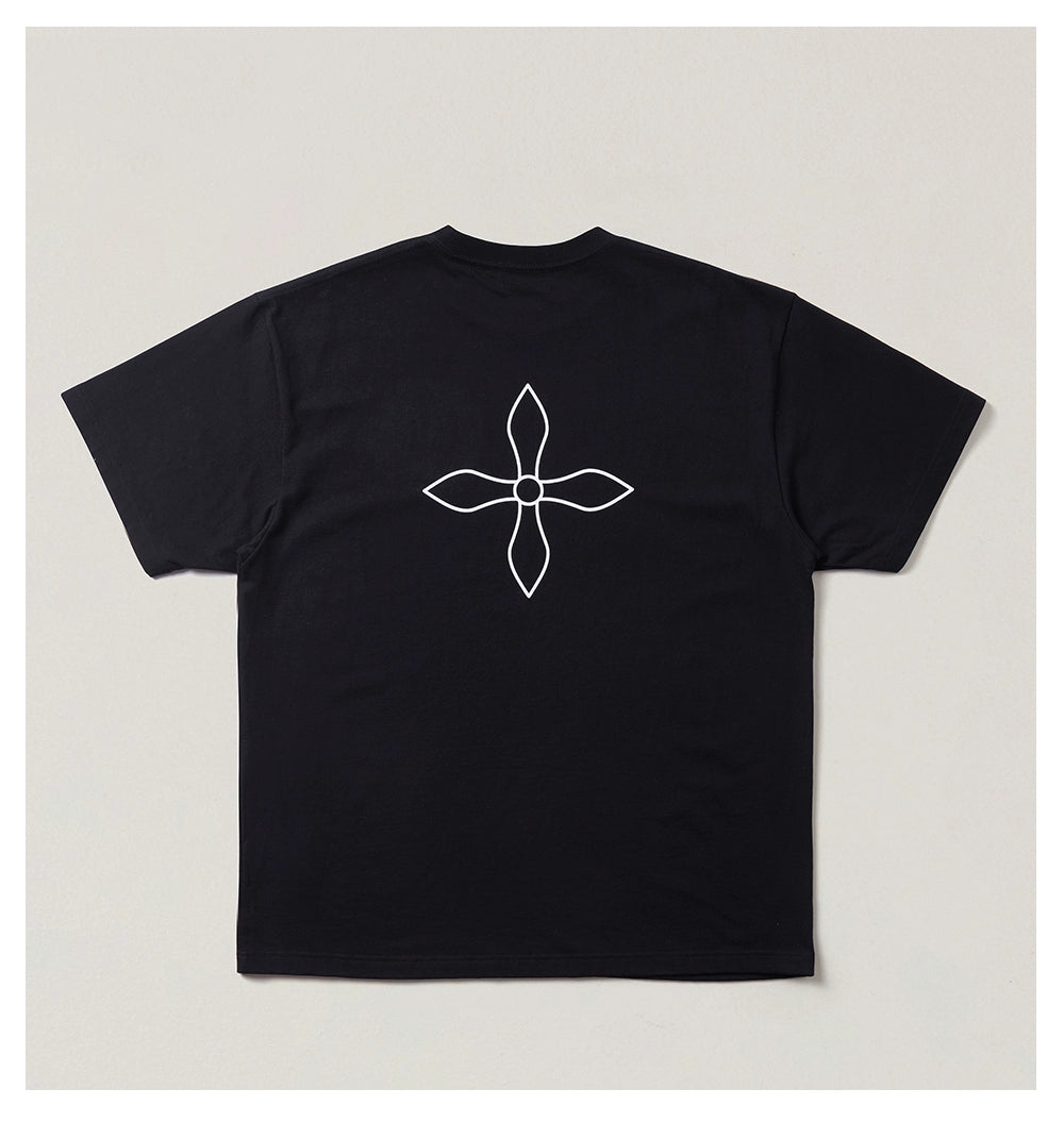Vintage Cross Compass Oversized Tee - CHINASQUAD
