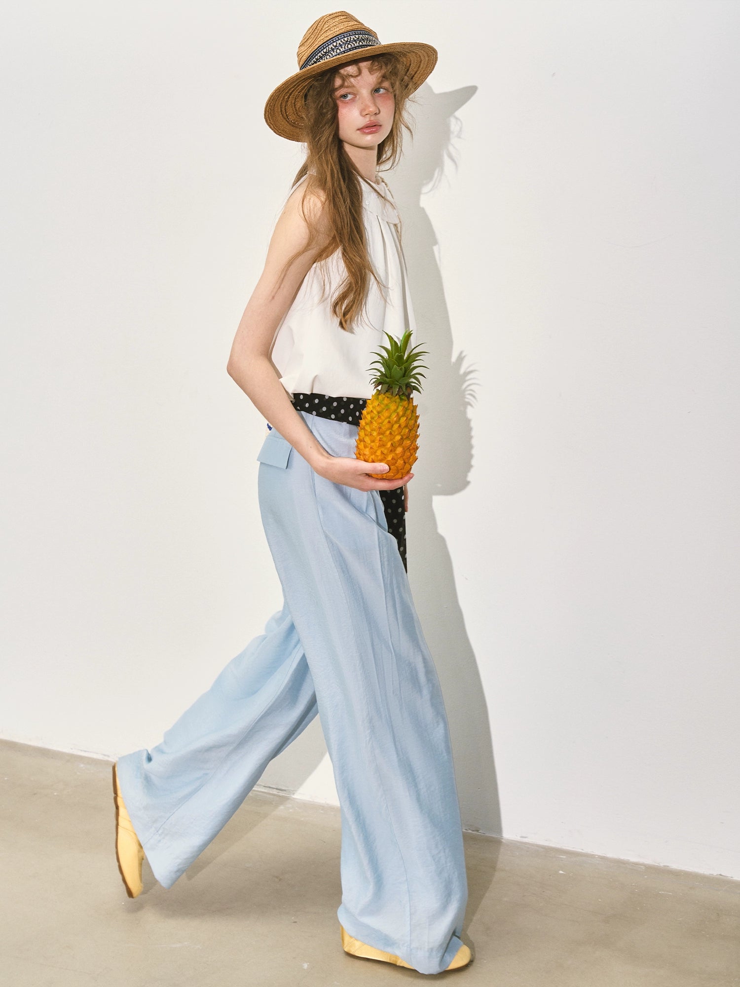 Halter Neck Off-Shoulder Crinkled Sleeveless Top - CHINASQUAD