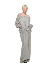 Mud Dyed Rhinestone Sweatshirt & Pant Set - CHINASQUAD