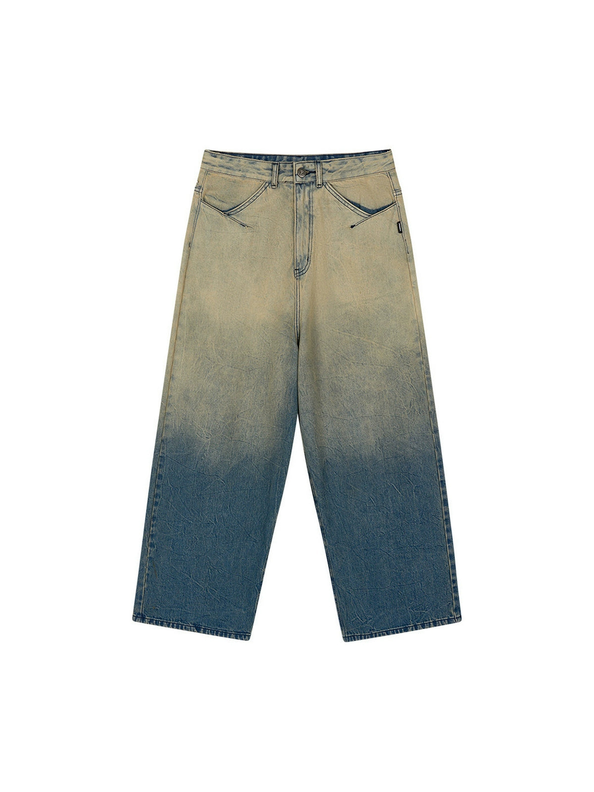 Gradient Washed Vintage Denim Jeans - CHINASQUAD