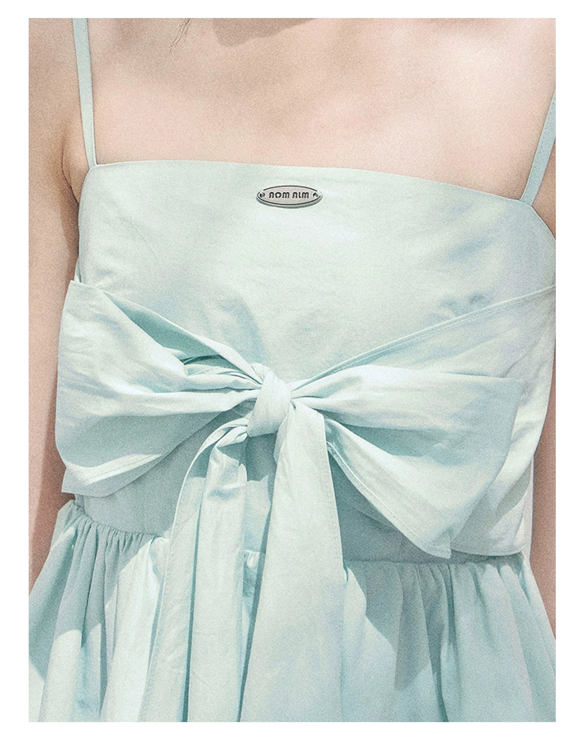 Blue Whisper Bow Camisole Top