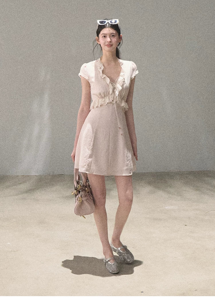 Lyocell Linen Tie-Waist Dress