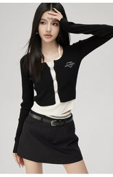 Fake Two Piece Knit Halter Blouse - CHINASQUAD