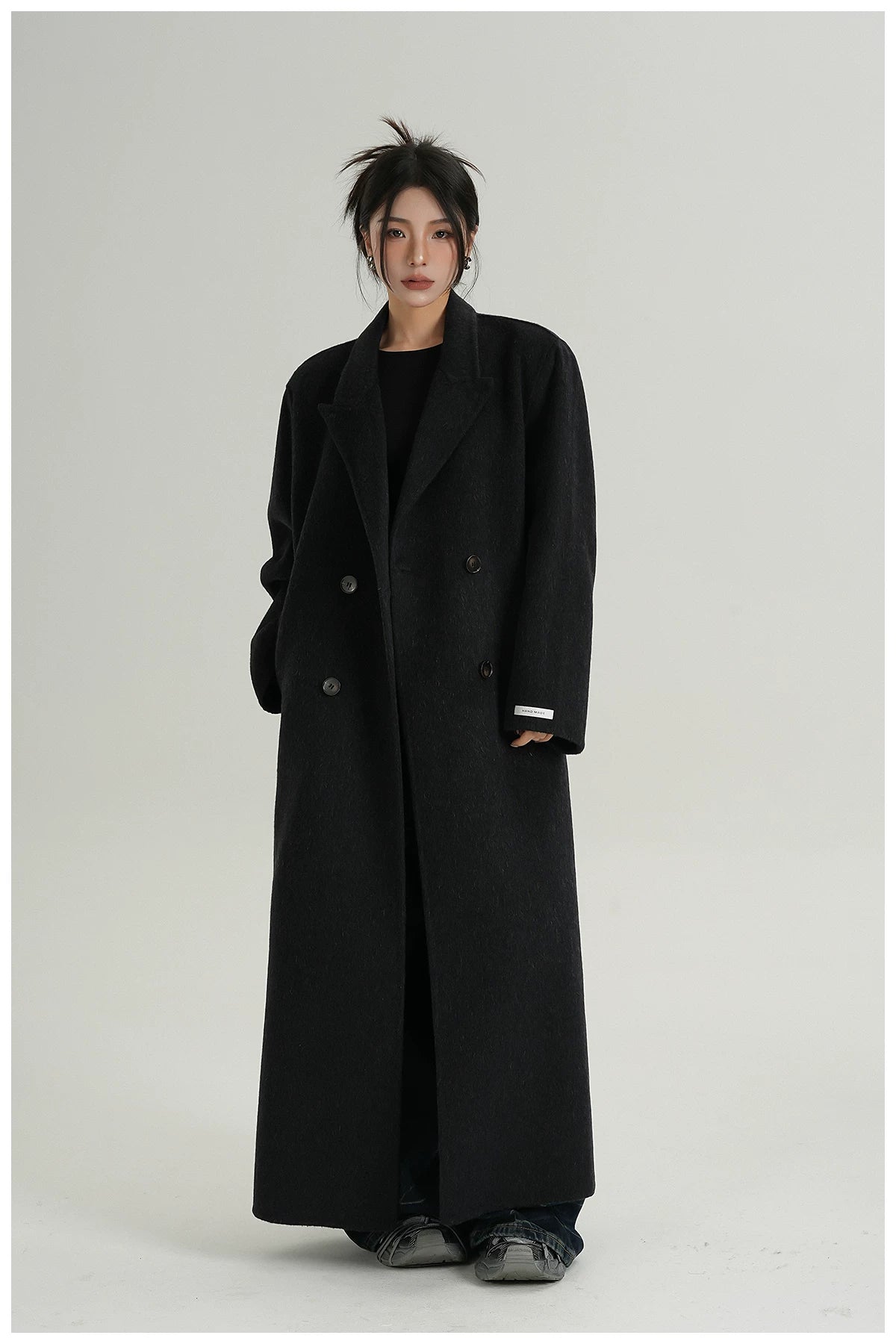 Extra-Long Tailored Wool Coat