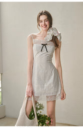 Cotton Embroidered Lace Slip Dress - CHINASQUAD