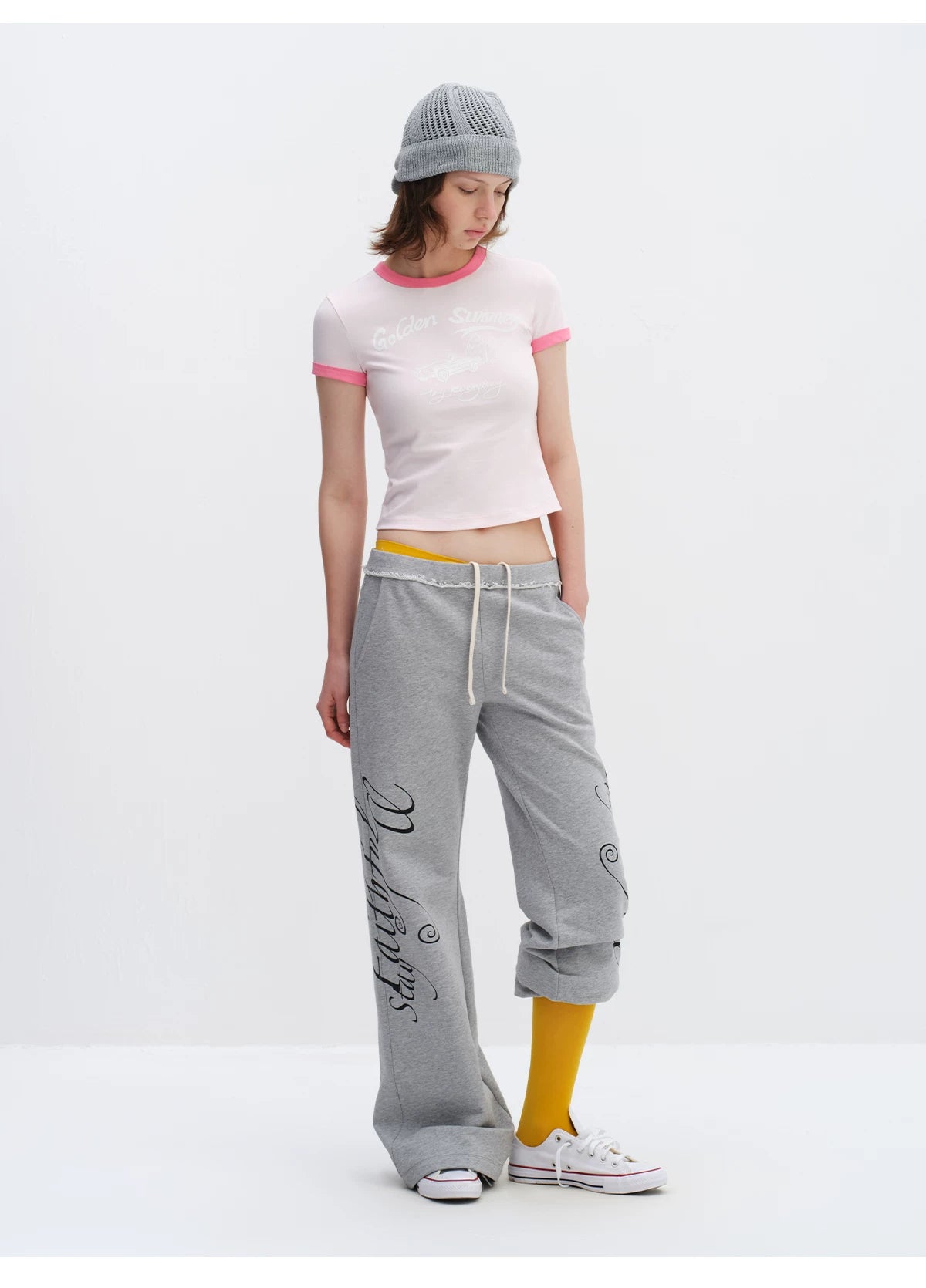 Color-Block Summer Fitted T-Shirt