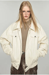 Removable Fur Collar Windproof Leather Jacket - CHINASQUAD